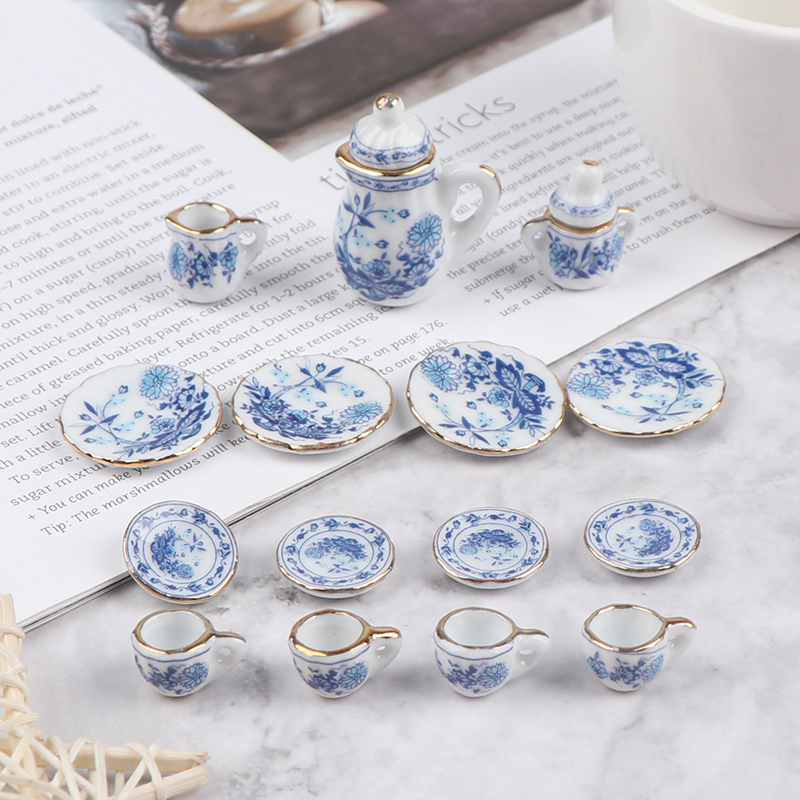 15Pcs 1:12 Miniature Porcelain - đánh giá và giá Kids Toys Kitchen Set