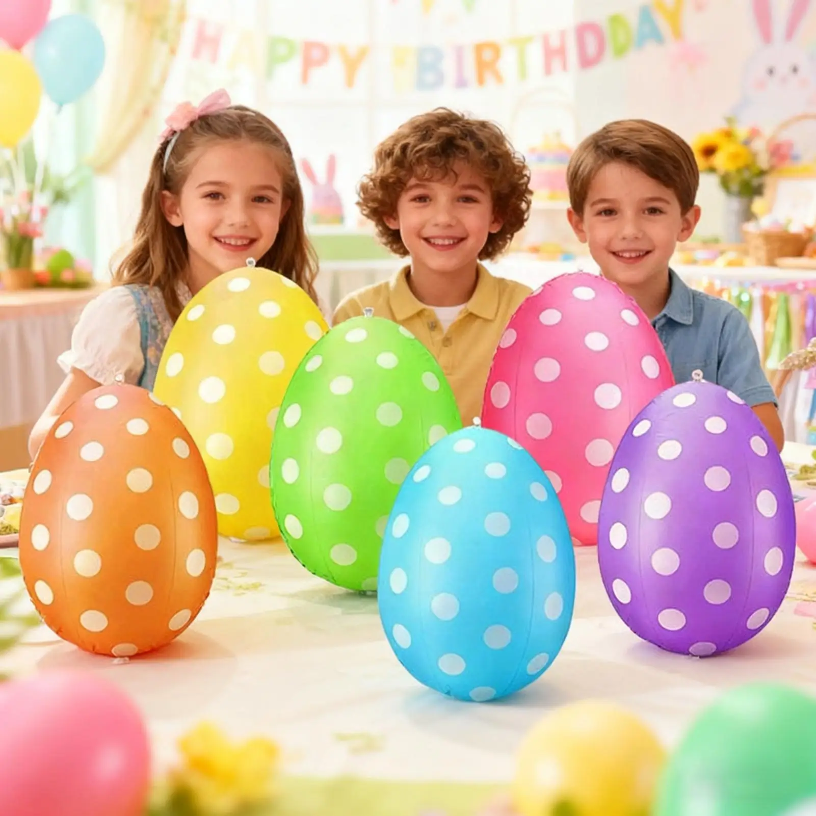 6Pcs Inflatable Easter Eggs /s - đánh giá và giá Kids Yard Toys