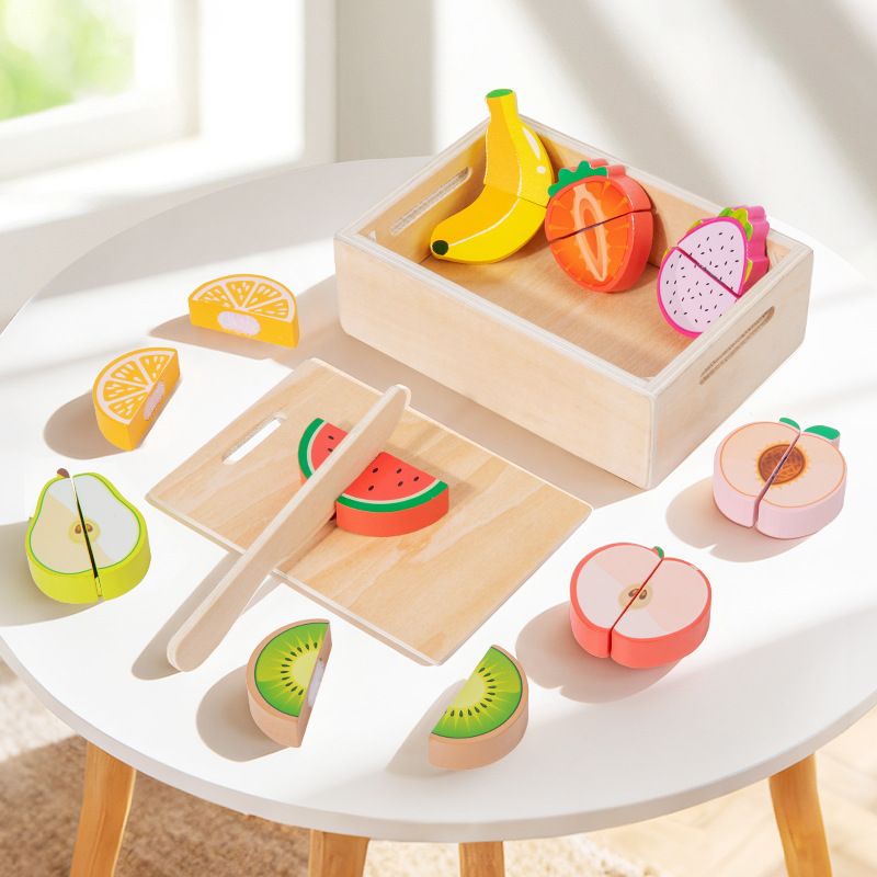 Wooden Cut and Stamp Food Simu - đánh giá và giá Kids Toys Kitchen Set