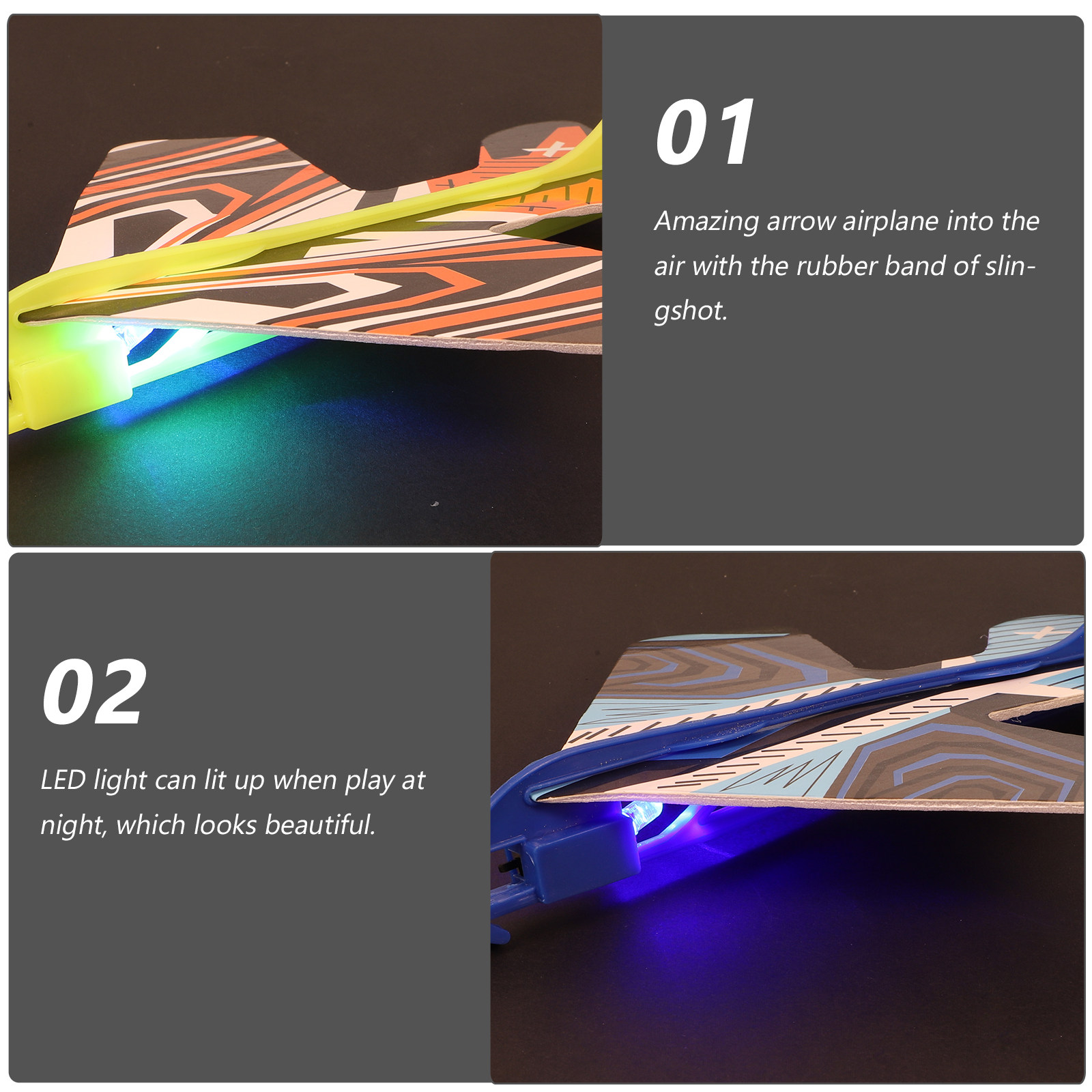 4Pcs LED Light Airplane Glider - đánh giá và giá Catapult Launcher Toy