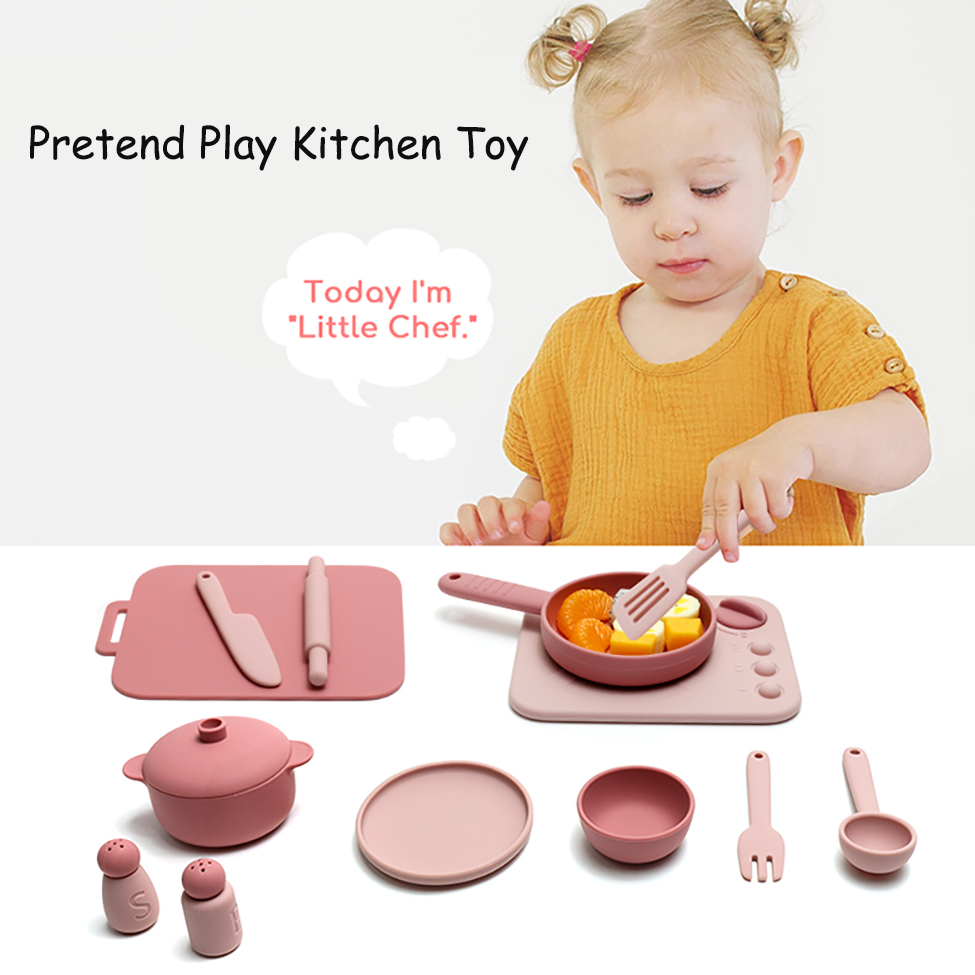 13 Pcs Set Silicone Cooking Pl - đánh giá và giá Kids Toys Kitchen Set
