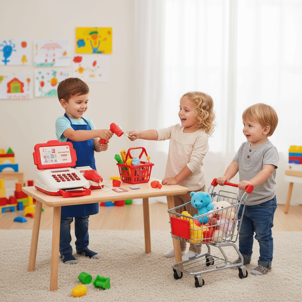 Puzzle Simulation Supermarket  - đánh giá và giá Toy Cash Register