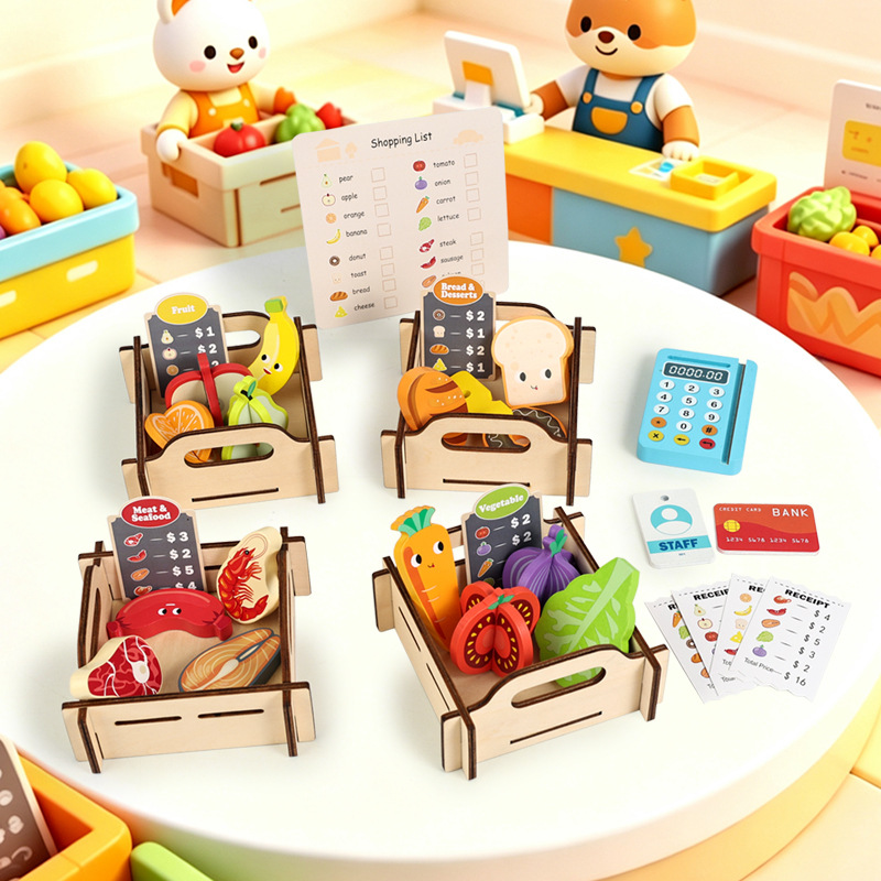 Wooden Supermarket Pretend Pla - đánh giá và giá Toy Cash Register