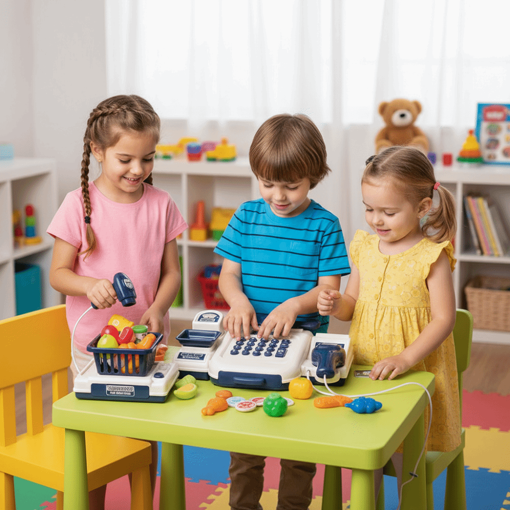 Puzzle Simulation Supermarket  - đánh giá và giá Toy Cash Register